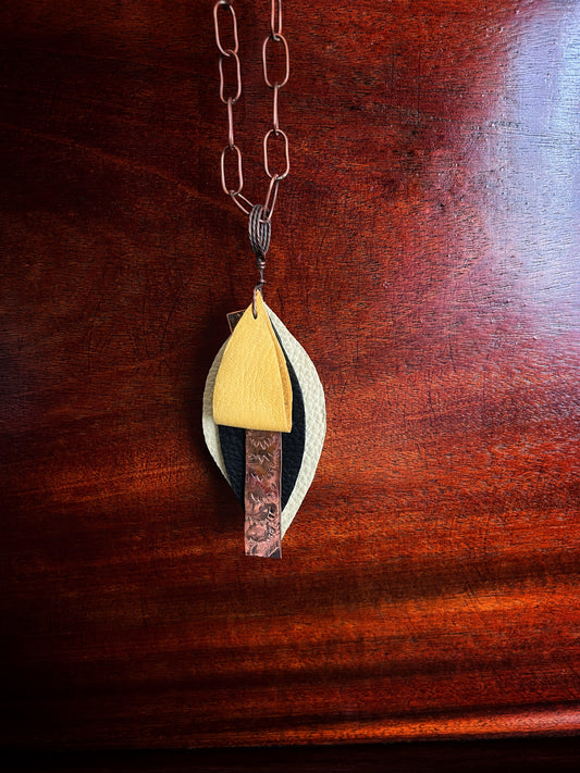 Buckskin Leaves Necklace