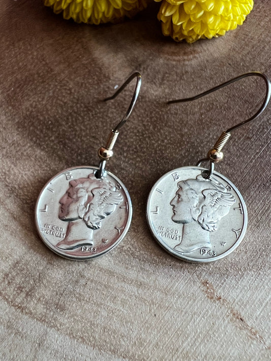 Mercury Dime Earrings