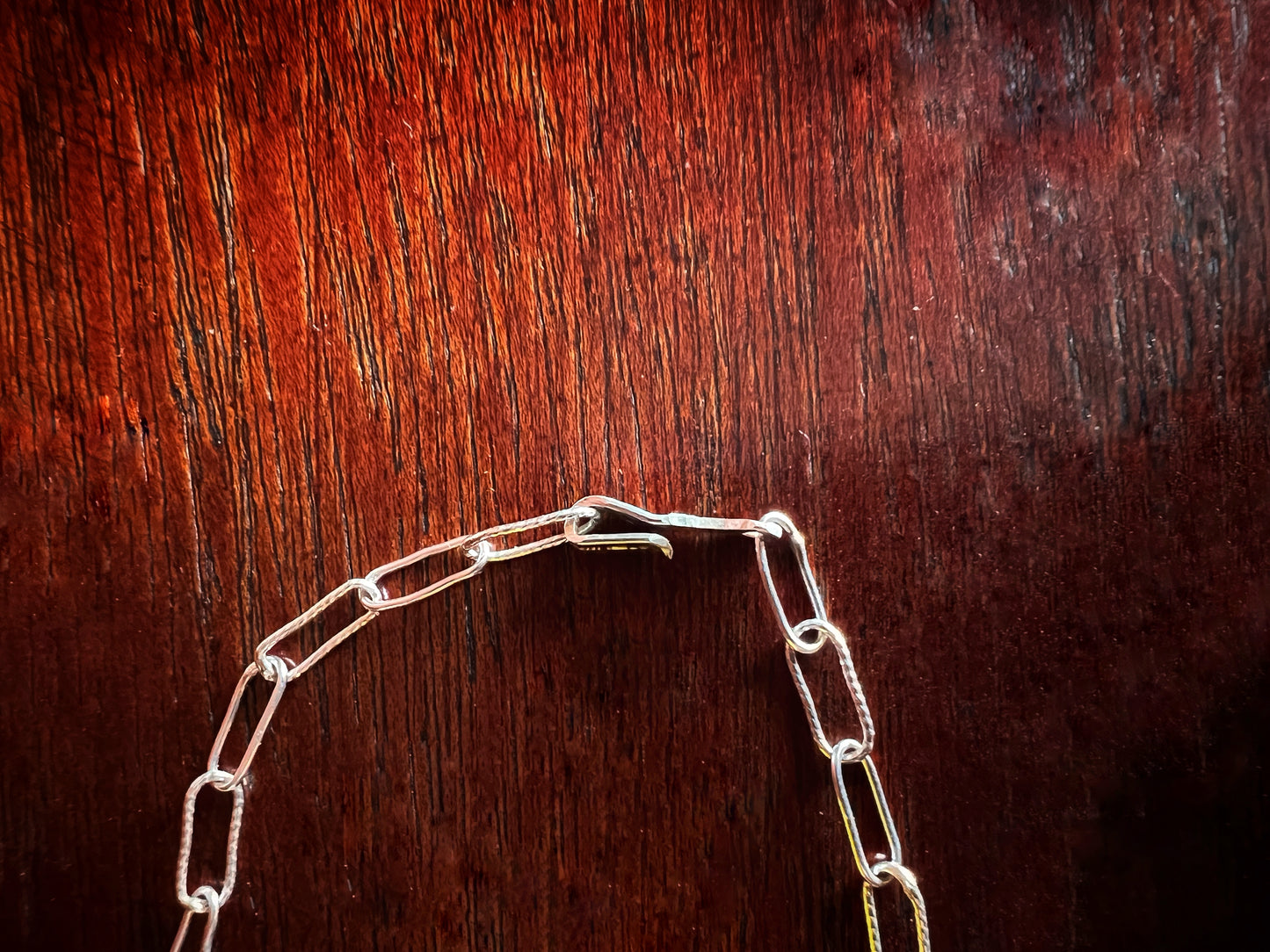 Shoshone Style Oval Silver Chain Bracelets