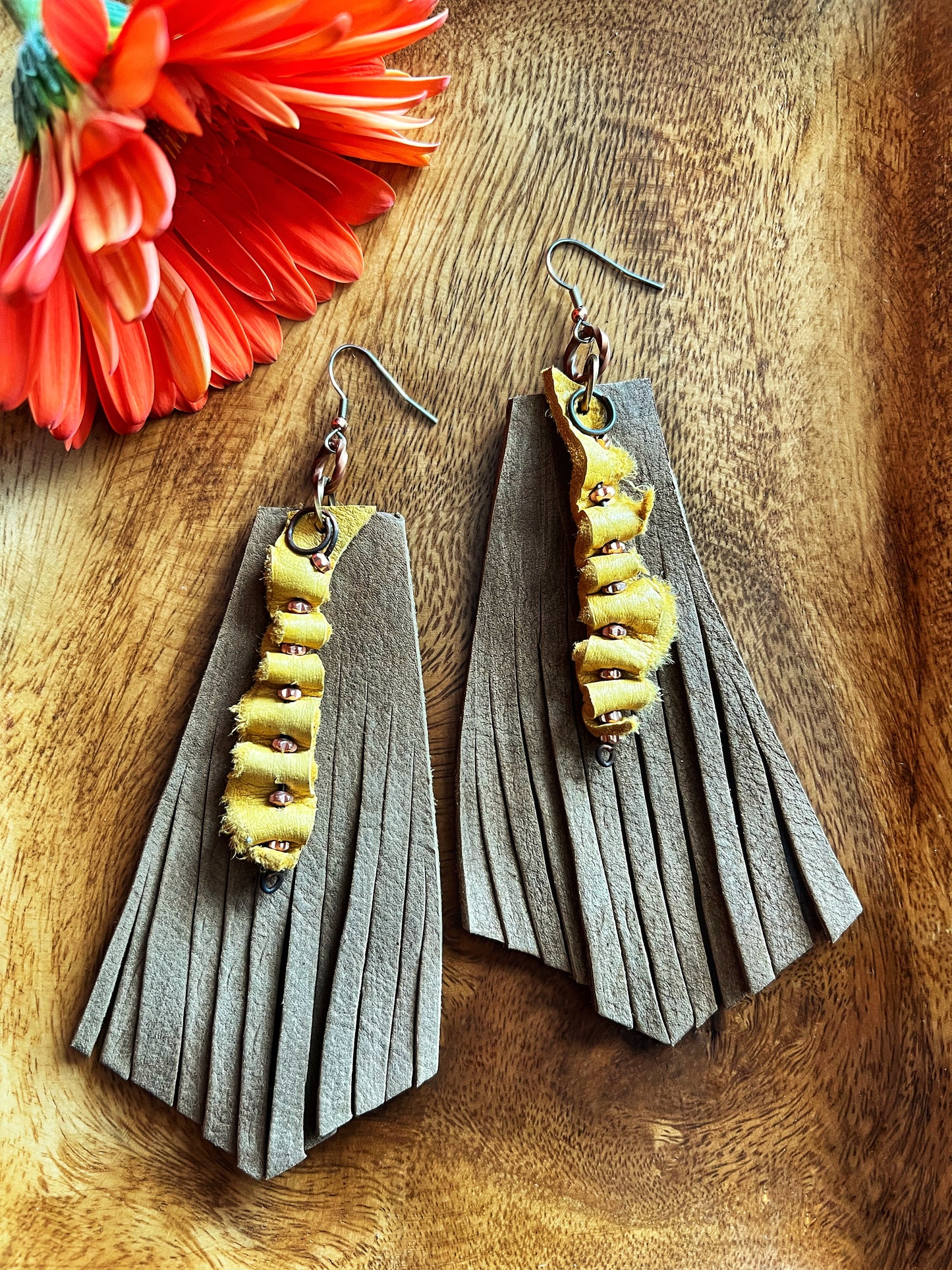 Fringe & Flower Earrings