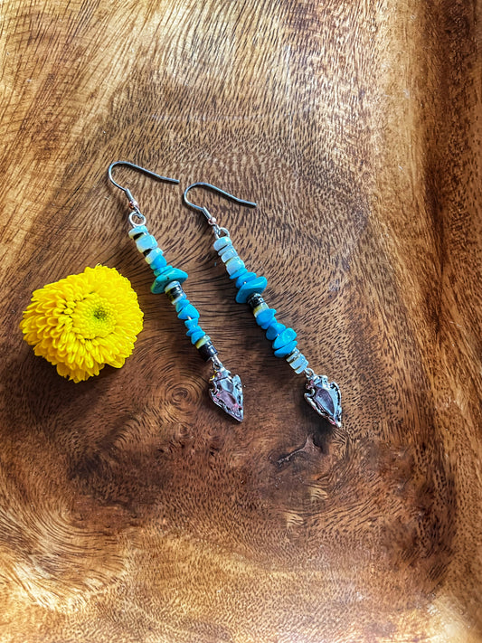 Turquoise & Arrowhead Earrings