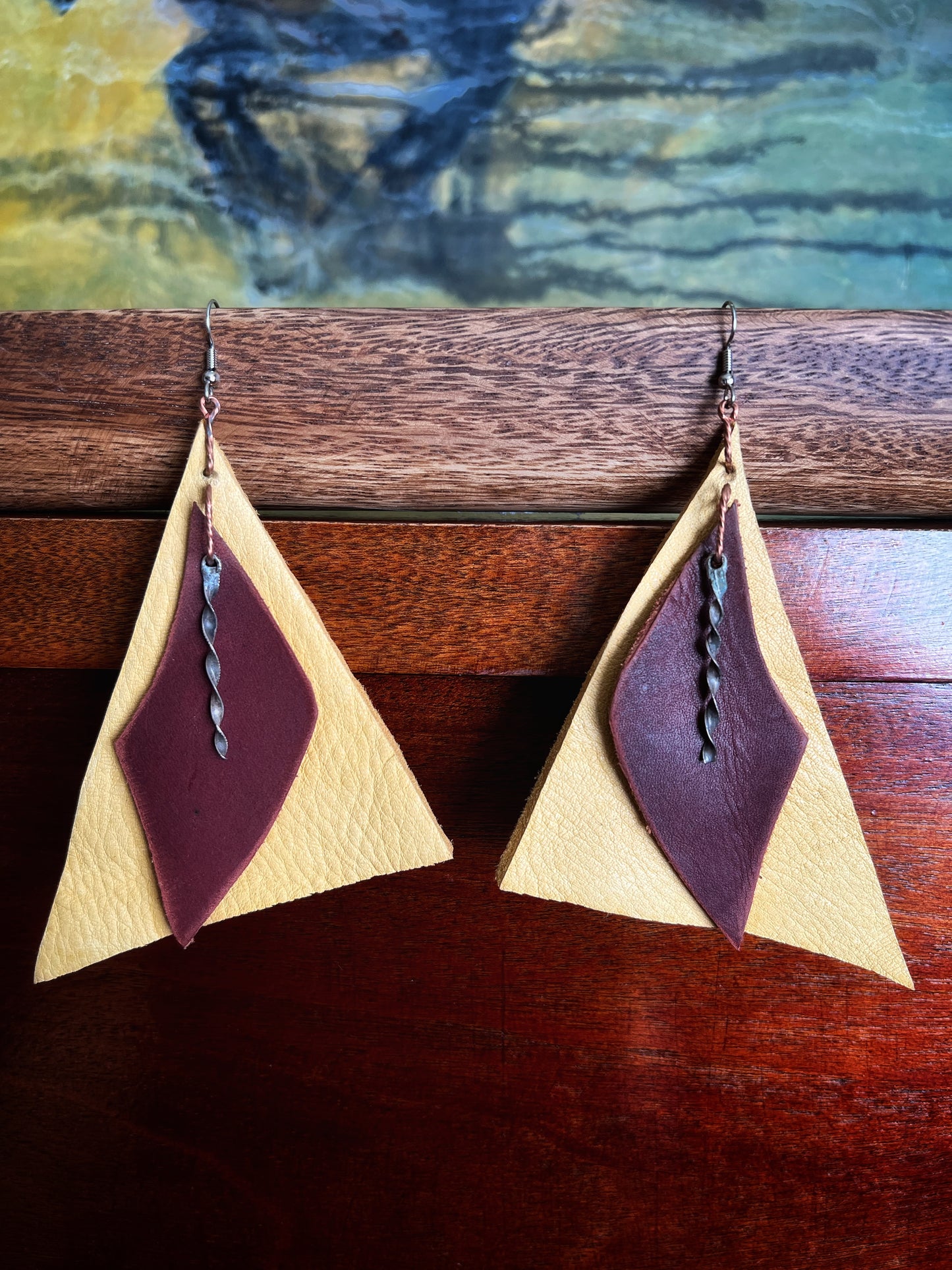 Triangles & Silver Earrings