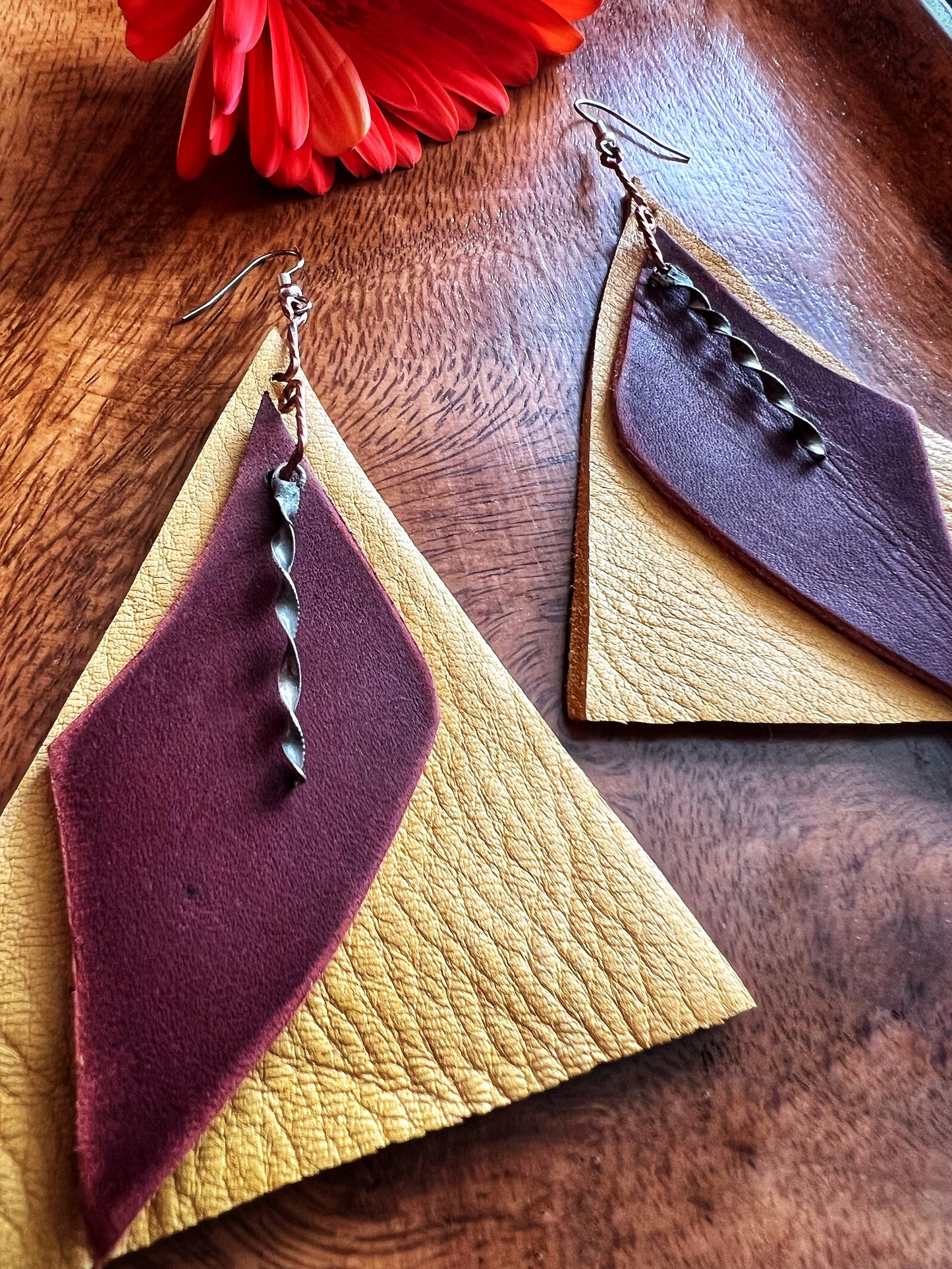 Triangles & Silver Earrings