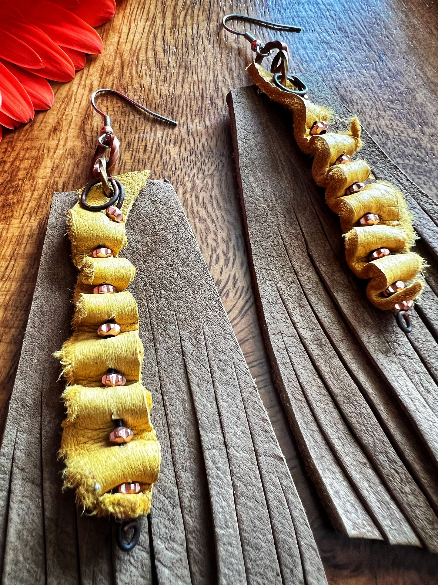 Fringe & Flower Earrings